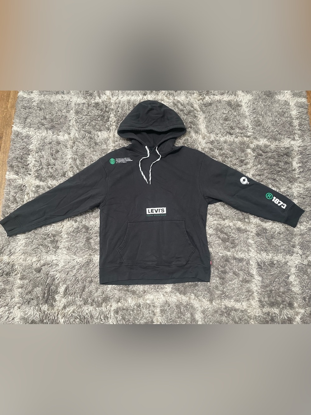 Levi's Sound Experience Relaxed Graphic Hoodie Black Size M